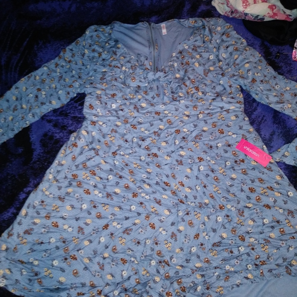 Baby blue floral dress